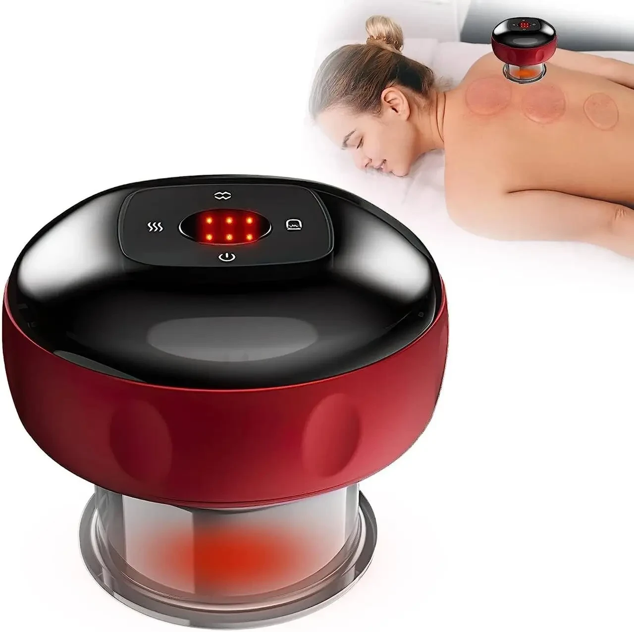 Електричний вакуумний банковий масаж. Масажер для тіла. Масажер з ефектом банок.