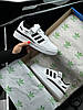 Жіночі кросівки Adidas Originals Forum 84 Low White Black Білі з чорним Взуття Адідас Форум шкіра замш демісезон, фото 11