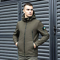 Куртка демісезонна Softshell мікрофліс олива