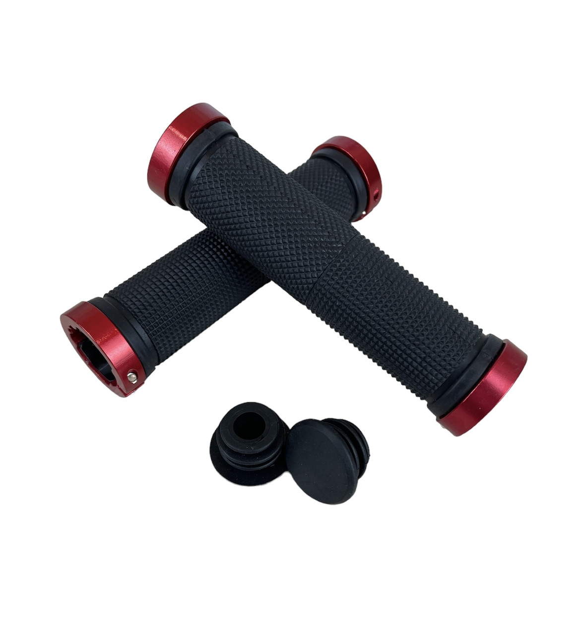 Гріпси велосипедні з червоними кільцями-затискачами Baisike, фото 1