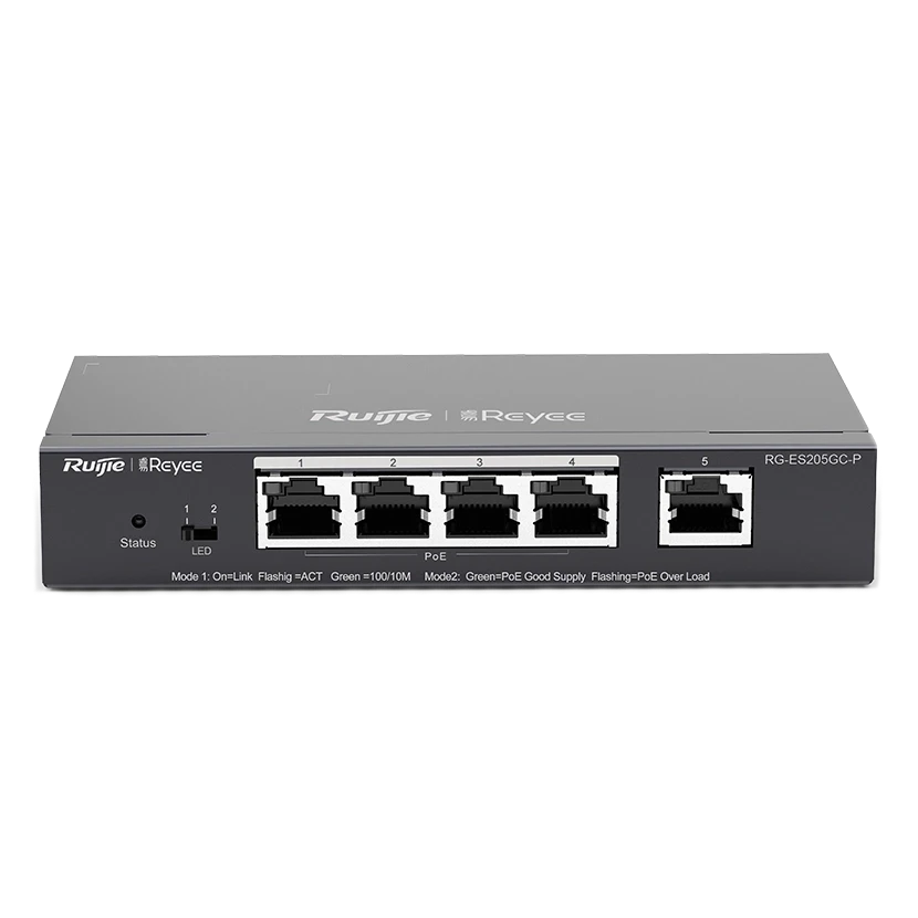 Ruijie RG-ES205GC-P 5-портовий гігабітний інтелектуальний POE комутатор