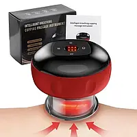 Массажер-банка электрический антицеллюлитный с тепловым эффектом, аккумуляторный Red
