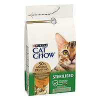 Cat Chow Sterilized Кет Чау для стерилізованих кішок та котів з індичкою,15 кг