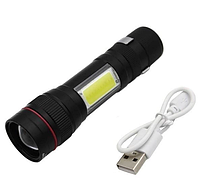 Ручной фонарик BL-520-T6 / mirco USB / Черный