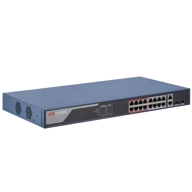 Hikvision DS-3E1318P-EI(B) PoE Комутатор 16 портів керований