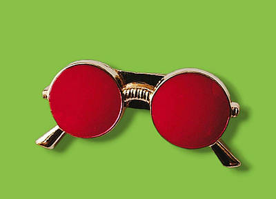 Червоні окуляри L. Стильний значок сонцезахисні окуляри. Брошка окуляри. Прикраса на одяг, сумку, шапку, рюкзак.