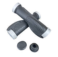 Гріпси велосипедні ергономічні з білими кільцями-затискачами Baisike