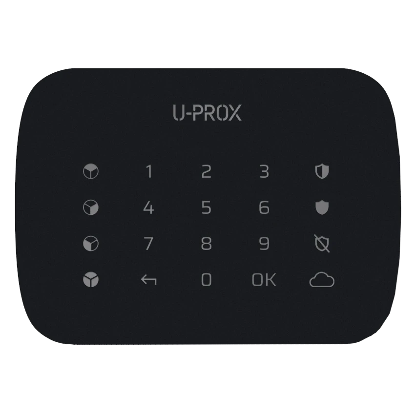 U-Prox Keypad G4 Black Бездротова сенсорна клавіатура для чотирьох груп