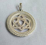 Кельтський вузол любові з чорнінням (без чорніння) оберіг зі срібла 925-ї проби, фото 2