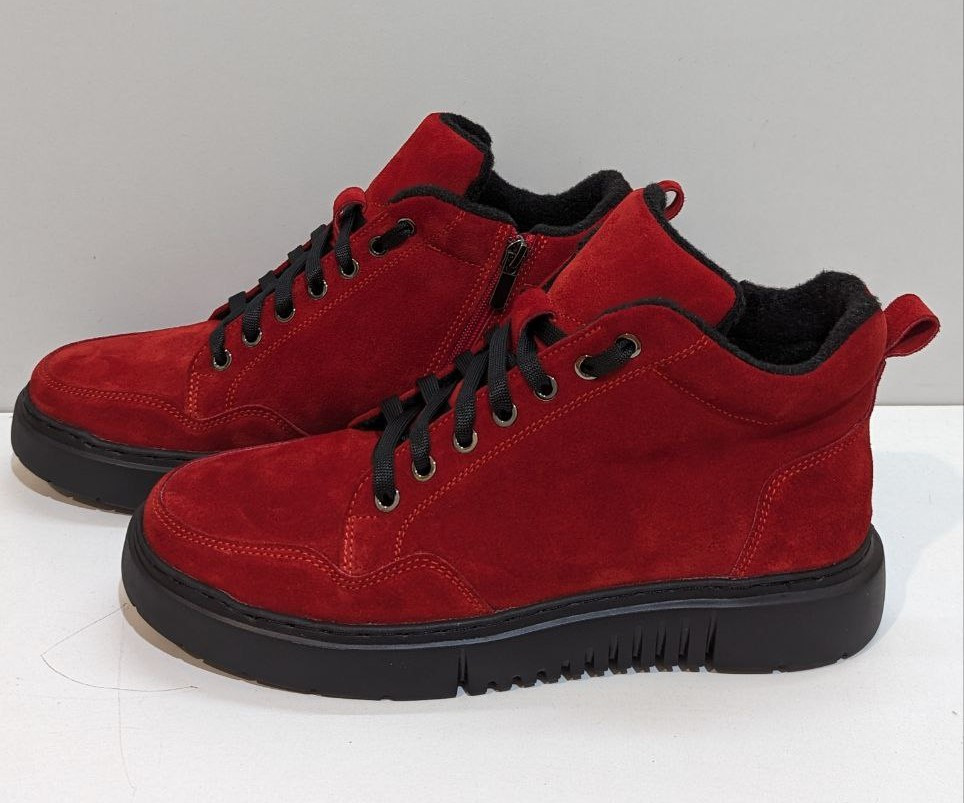 STTOPA деми зима. Розміри 40-45. Кросівки на широку ногу великих розмірів шкіряні. 416-4045 Червоні, фото 1