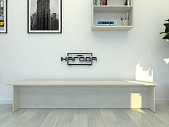 Лавка проста ЛТ-1 з ЛДСП, 250 см, колір Дуб Сонома