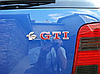 Емблема наліпка „Гуркітливий кролик" GTI VW (Фольцваген) - Чорний + Червоний 125x22 мм, фото 9