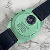 Годинник наручний Omega Chronometer Silver-Black преміального ААА класу, фото 8
