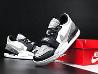 Мужские кожаные кроссовки Nike Jordan Legacy 312 Low черно-белые Стильные демисезонные кроссовки найк джордан