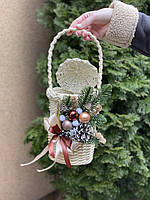 Кошик чохол з білої лози на 1 л