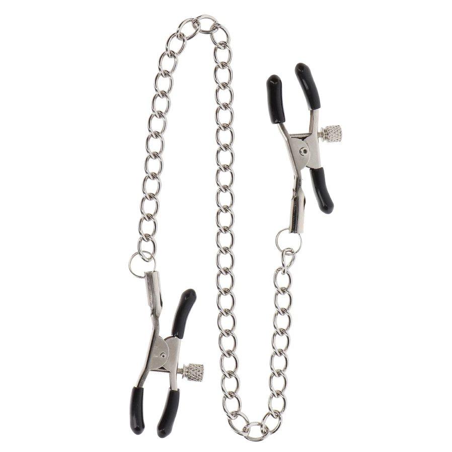 Затискачі на соски з ланцюжком "Adjustable Clamps with Chain" Taboom