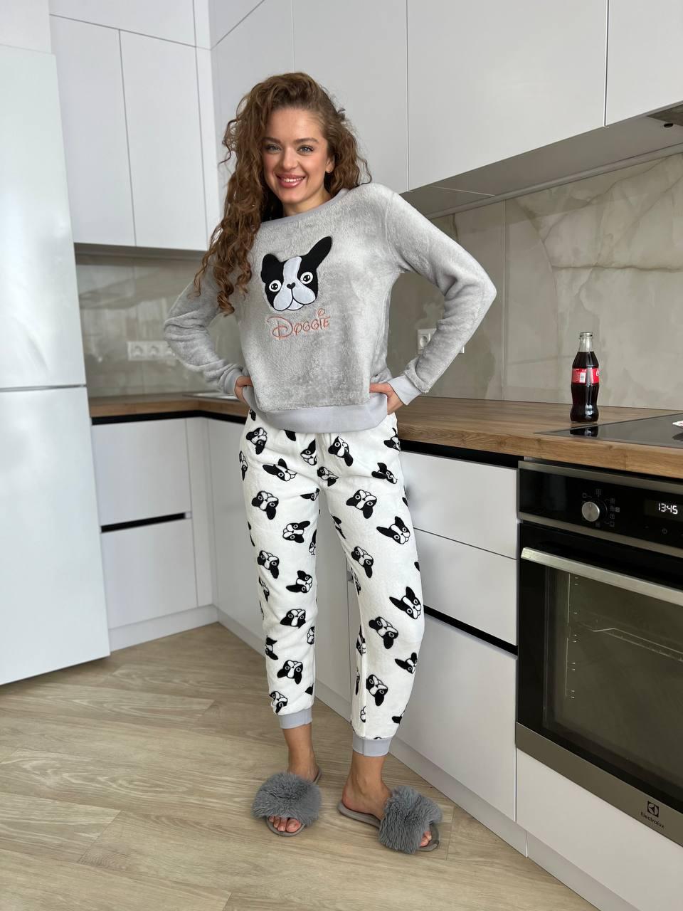 Тепла піжама. Жіночий домашній костюм. Одяг для сну., фото 1