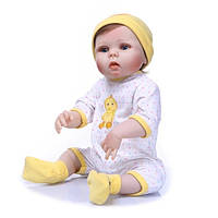 Лялька Reborn Силіконова колекційна Лялька Реборн Reborn Дівчинка Міра Вінілова Лялька 55 см