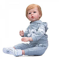 Кукла Reborn Силиконовая коллекционная кукла реборн большая Reborn Doll Мальчик Мирон 75 см