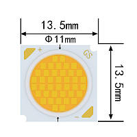 LED COB светодиод матрица 13,5х13,5мм 15W 45-49V 300mA для трекового светильника