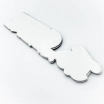 Емблема наліпка „Гуркітливий кролик" GTI Racig VW (Фольцваген) - Червоний+Чорний+Хром 160x36 мм, фото 4