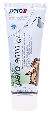 Дитяча зубна паста paro® amin kids, 75 мл