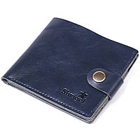 Компактное кожаное портмоне для мужчин Shvigel 16465 Синий Dobuy Компактне шкіряне портмоне для чоловіків