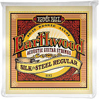 Струны для акустической гитары Ernie Ball 2043 Earthwood 80/20 Bronze Silk and Steel Reguilar Acoustic Guitar