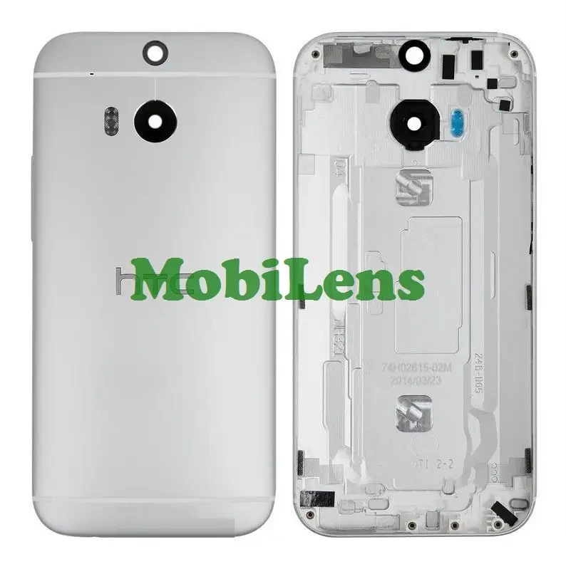 HTC One M8, One M8E Задня кришка срібляста Original *PRC