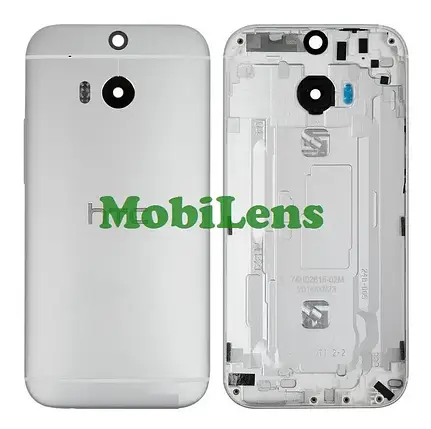 HTC One M8, One M8E Задня кришка срібляста Original *PRC, фото 1