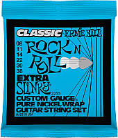 Струны для электрогитары Ernie Ball 2255 Classic Pure Nickel Extra Slinky 8/38