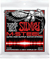 Струны для электрогитары Ernie Ball 2915 M-Steel Top Heavy Bottom Slinky Electric Guitar Strings 10/52