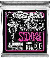 Струны для электрогитары Ernie Ball 3123 Regular Slinky Titanium Coated Strings 9/42