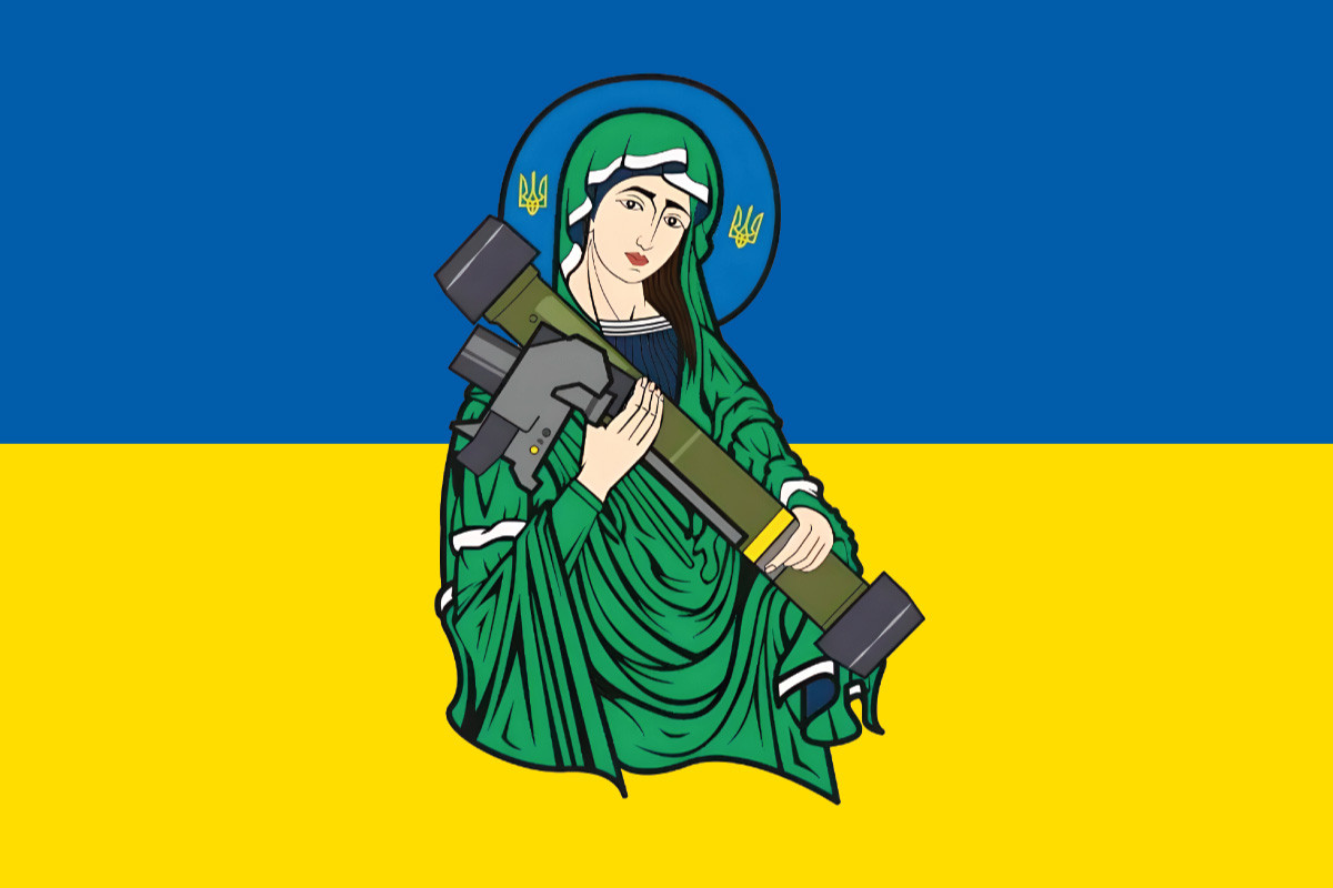 Прапор «Свята Джавеліна» синьо-жовтий