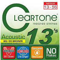 Струны для акустической гитары 6 шт Cleartone 7613 Acoustic 80/20 Bronze Medium 13/56