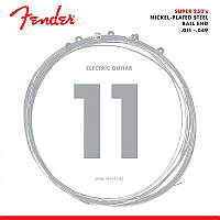 Струны для электрогитары Fender 250M Super Nickel-Plated Steel Medium Electric Strings 11/49