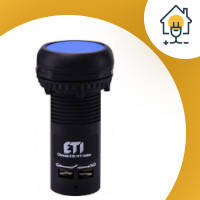 Кнопка моноблочная углубленная ECF-11-B (1NO+1NC синяя) ETI