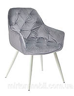 Кресло мягкое Chic (Шик) WT ткань Vel для гостиной, серый