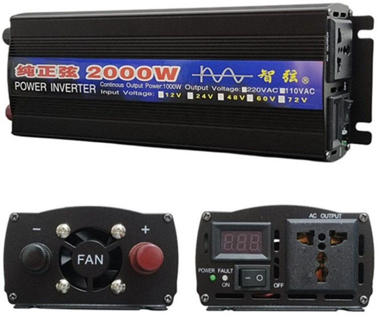 Інвертор перетворювач напруги 12 V 1000 W (2000W) чистий синус