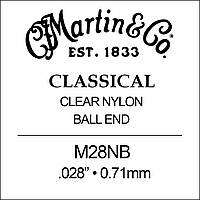 Струна Martin M28NB 1st Nylon Ball End Classical Guitar String .028