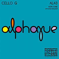 Струна Thomastik-Infeld AL43 Alphayue 4/4 Rope Core Chrome Wound G Cello String Medium Tension