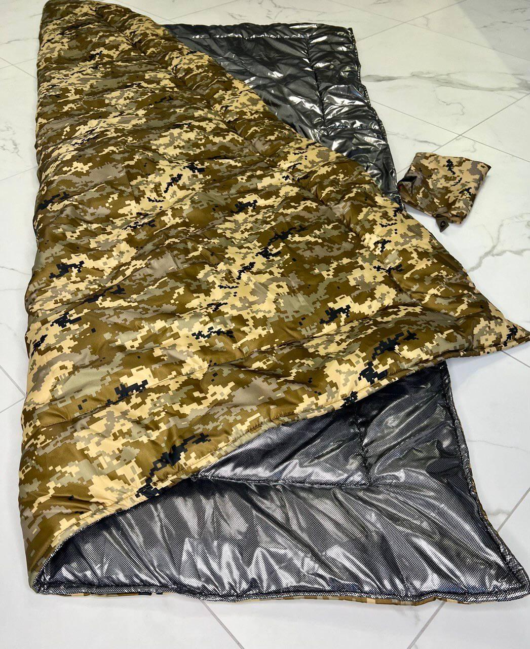 Ковдра з підігрівом від Power Bank 150х195см. Електроковдра тепла піксель, фото 1