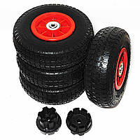 Комплект резиновых колес для детского электромобиля 220mm 4шт. красный диск