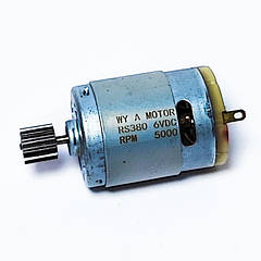 Мотор для кермового редуктора дитячого електромобіля RS380 6V 5000 rpm