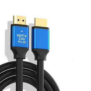 Кабель HDMI-HDMI 0.5м, 4K HD версії 2.0 для під'єднання монітора, телевізора, до комп'ютера, ноутбука тощо., фото 2