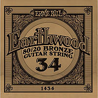 Струна Ernie Ball 1434 Earthwood 80/20 Bronze Acoustic Guitar Strings .034