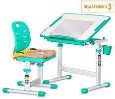 Комплект Дитяча парта та стілець Evo-kids Evo-06, ЗЕЛ