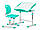 Комплект Дитяча парта та стілець Evo-kids Evo-06, ЗЕЛ, фото 2
