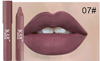 АКЦИЯ!!! Матовая водостойкая помада карандаш для губ Waterproof Matte Misty Lipstick Lasting Crayon тон 07