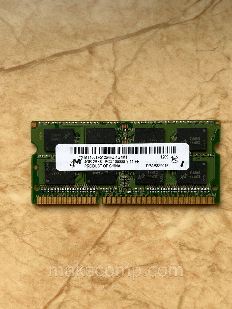 Пам’ять Micron 4Gb So-DIMM PC3-10600S DDR3-1333 1.5v (MT16TF51264HZ-1G4M1)